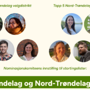 Profilbilder av top fem kandidater for Sør- og Nord-Trøndelag.